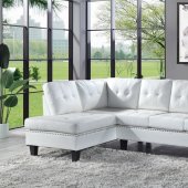 Jeimmur Sectional Sofa 56470 in White PU by Acme