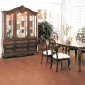 Brown Finish Classic 7Pc Dining Room Set w/Optional Buffet
