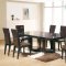 Two-Toned Wenge & Brown High Gloss Finish Modern Dining Table