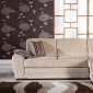 Cream Fabric Modern Sectional Sofa w/Storage Space