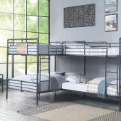 Cordelia Twin/Full Bunk Bed BD00365 in Black by Acme