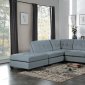 Savarin Sectional Sofa 8226GY in Light Grey Fabric - Homelegance