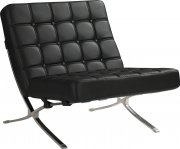 U6293 Accent Chair Set of 2 in Black Bonded Leather by Global