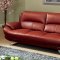 S282-DR Sofa in Dark Red Leather by Pantek w/Options