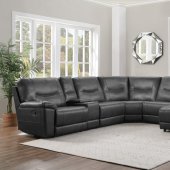 Columbus Motion Sectional Sofa 8490GRY-6LRRC by Homelegance