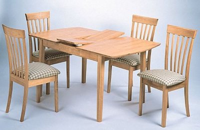 Contemporary Dining Sets on Natural Finish Casual Contemporary 5pc Dining Set At Furniture Depot