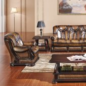 Oakman Sofa Bed in Leather by ESF w/Optional Loveseat & Chair