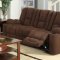 Chocolate Fabric Modern Motion Sofa & Loveseat Set w/Options