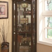 950175 Corner Curio Cabinet in Brown by Coaster