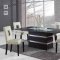 Brown Modern Pedestal Dining Table w/Glass Inlay & Options