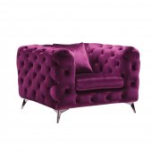 Atronia Chair 54907 in Purple Fabric by Acme w/Options