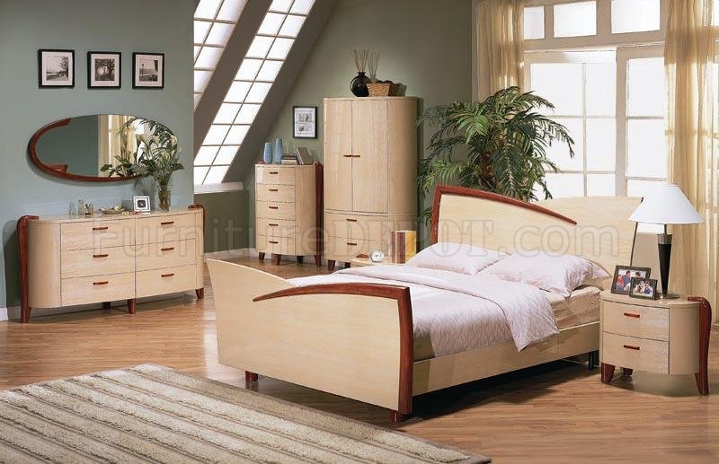 high gloss maple bedroom furniture