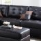 F6855 Sectional Sofa and Ottoman Set in Espresso Faux Leather