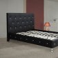 Crystal Bed in Black Leatherette