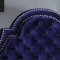 Madison Upholstered Bed in Navy Velvet Fabric w/Options