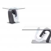 T4127 Coffee & 2 End Tables Set by Global in Dark Gray & White