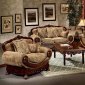 Light Brown Chenille Traditional Sofa w/Optional Items