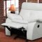 G577A Reclining Sofa & Loveseat in White Bonded Leather by Glory