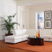 Quinn Sectional Sofa 6Pc White Bonded Leather 551021 - Coaster