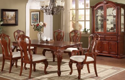 Cherry Finish Traditional Formal Dining Room w/Optional Items