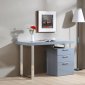 Zurich Modern Office Desk in Grey Gloss by J&M