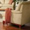 Cream Chenille Fabric Contemporary Living Room Sofa w/Options