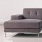 Forli Sectional Sofa in Grey Fabric 1071B by VIG w/Metal Legs