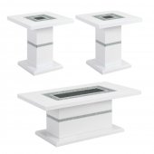 Monaco Coffee & 2 End Tables Set by Global in White