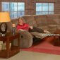 Gold-Brown Chenille Fabric Upholstery Sectional Sofa