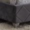 Hampton Upholstered Bed in Grey Velvet Fabric w/Options