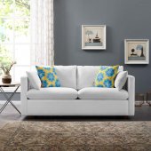 Activate Sofa in White Fabric by Modway