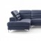 Johnson Power Motion Sectional Sofa in Navy Leather by Whiteline