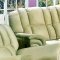 Beige Microfiber Contemporary Living Room W/Reclining Seats