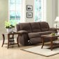 9725 Lucienne Brown Fabric Motion Sofa by Homelegance w/Options