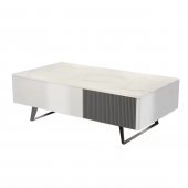 Jax Coffee Table in White by Beverly Hills