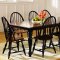 Black & Cherry Two-Tone Finish Casual Dining Table w/Options