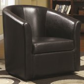 902098 Accent Chair Set of 2 in Dark Brown Leatherette - Coaster