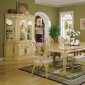 Antique White Formal Dining Room With Carving Details