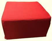 Footstool-15 416012R in Red Fabric w/Bed Function by New Spec