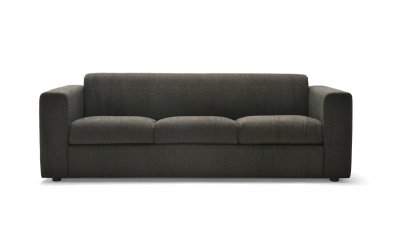 Dark Brown Fabric Contemporary Sofa & Armchair Set