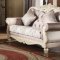 Zoya Traditional Sofa in Antique White Tone Fabric w/Options