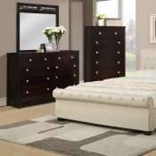 F9245 Bedroom 4Pc Set by Boss w/Leatherette Upholstered Bed
