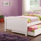 F9218 Kids Bedroom 3Pc Set by Poundex in White w/Trundle Bed
