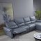 S275 Power Motion Sectional Sofa in Aqua Leather Beverly Hills
