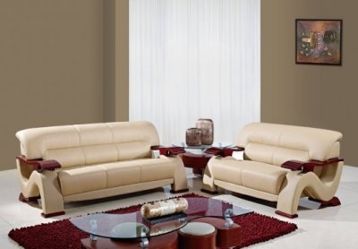 U2033 Sofa in Cappuccino Bonded Leather by Global w/Options