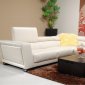 5166 White Leather Sectional Sofa by J&M w/Adjustable Headrests