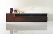 Bari TV Stand in Glossy Brown by J&M