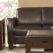 Dark Chocolate Bycast Leather Contemporary Living Room Sofa