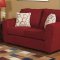 Red Fabric Modern Sofa & Loveseat Set w/Options