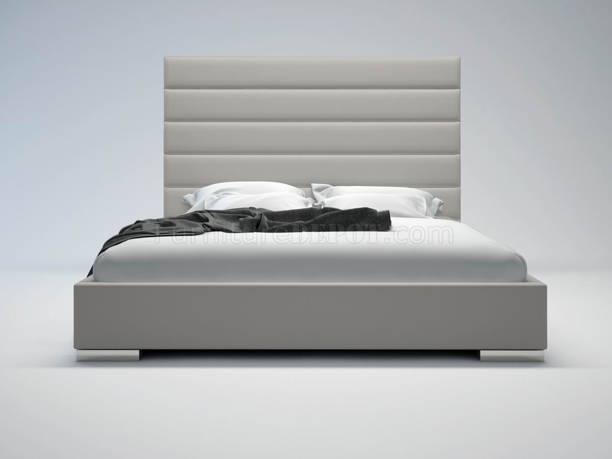 Prince Grey Bed by Modloft with Oversized Headboard
